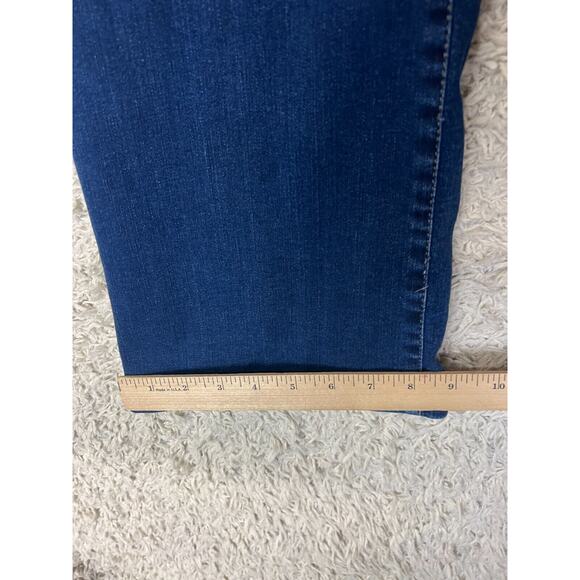 NYDJ Barbara Bootcut Jeans Womens 16 Blue Dark Wash Stretch Lifttuck Technology - Picture 2 of 12